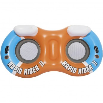 Надувной круг-кресло BESTWAY RAPID RIDER II 251х132см для двоих, с ручками и подстакаником, до 180кг